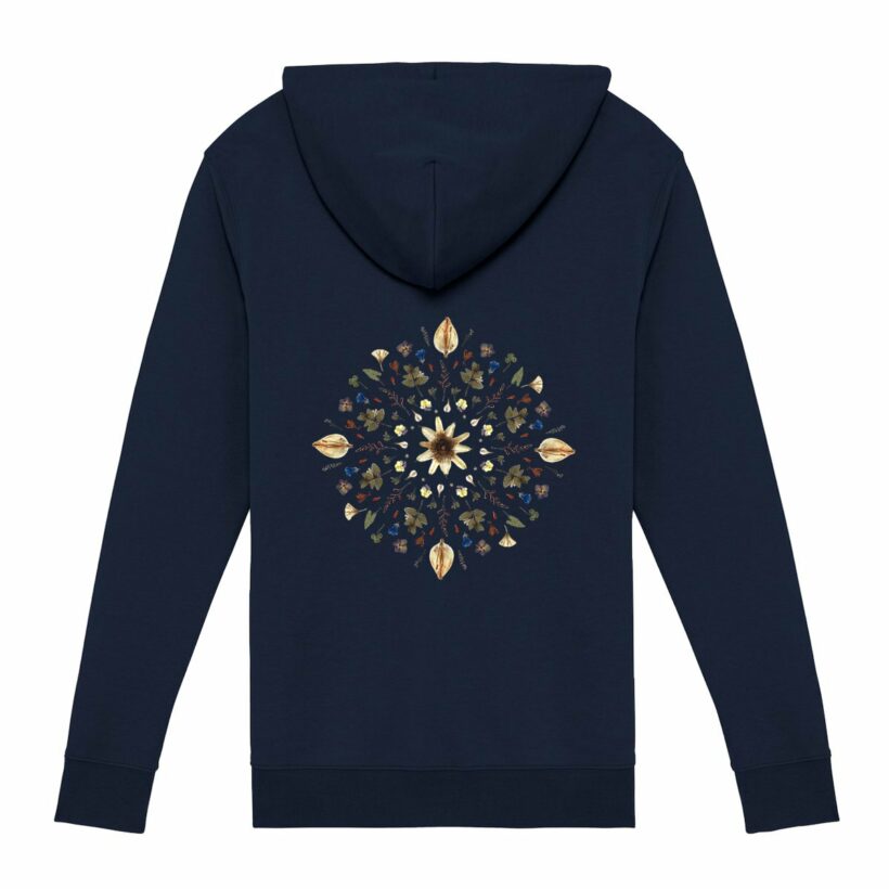 "Flower Mandala" Zip Hoddie