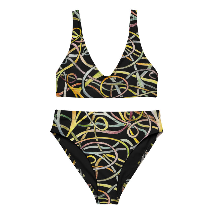 Intertwined Rainbow  - Recycled high-waisted bikini - Image 5