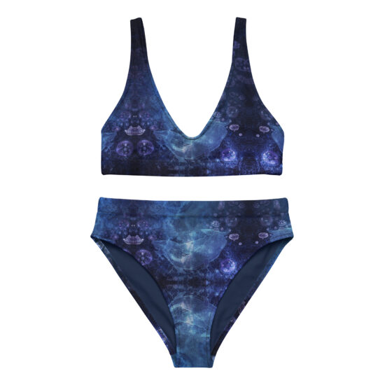 Dancing Whales - Recycled high-waisted bikini