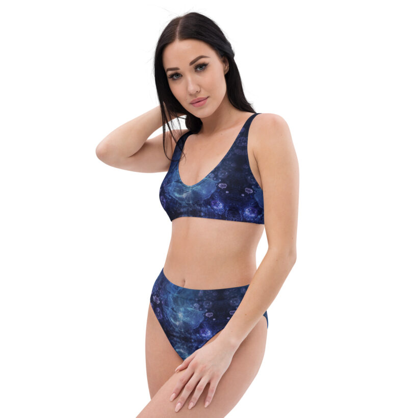 Dancing Whales - Recycled high-waisted bikini - Image 3