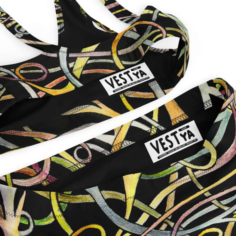 Intertwined Rainbow  - Recycled high-waisted bikini - Image 8