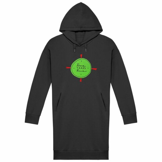 "Time Takes Time" Hoodie Dress